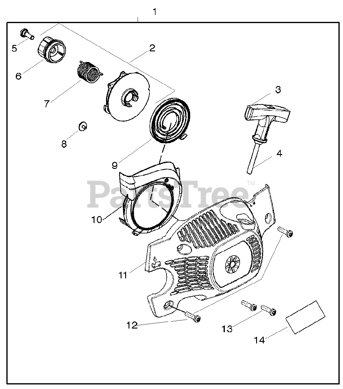 Husqvarna 142 Husqvarna Chainsaw (200612) Starter Parts Lookup with