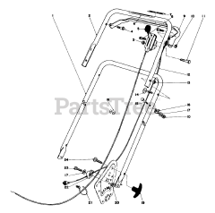 Toro 16880 - Toro Walk-Behind Mower (SN: 002000001 - 002999999) (1982) Handle Assembly (model No. 16890)