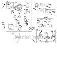 Briggs & Stratton 44U877-0025-G1 - Briggs & Stratton Vertical Engine Carburetor and Fuel Supply Group