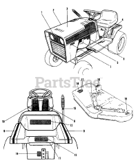 Simplicity 6216 (1691063) - Simplicity Garden Tractor, 16hp