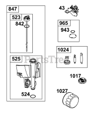 Briggs & Stratton 31R877-0033-B5 - Briggs & Stratton Vertical Engine Lubrication Group