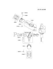 Kawasaki FH541V-CS44 - Kawasaki Engine PISTON/CRANKSHAFT