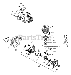Echo PP-1260 - Echo Pole Saw (Type 1) Crankcase, Engine, Engine Cover, Fan Case