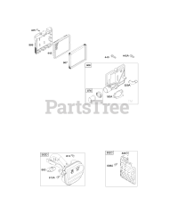 Briggs & Stratton 11C602-0100-E1 - Briggs & Stratton Vertical Engine Air Cleaner, Exhaust System