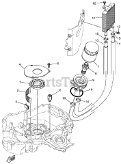 Gravely 08201321 - Gravely MX800v Yamaha Replacement Engine Oil Cooler