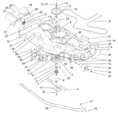 Toro 74701 (17-52 ZX) - Toro 52" TimeCutter Zero-Turn Mower (SN: 230000001 - 230999999) (2003) 52in Deck Assembly