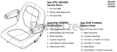 Ferris IS 700Z (5901225) - Ferris IS700Z Series 61" Zero-Turn Mower, 24hp Kawasaki, Side-Discharge Seat SERVICE PARTS