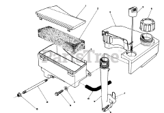 Toro 26620 C - Toro Walk-Behind Mower (SN: 009000001 - 009999999) (1989) Air Cleaner  Fuel Tank Assembly (engine No. Vmj8)
