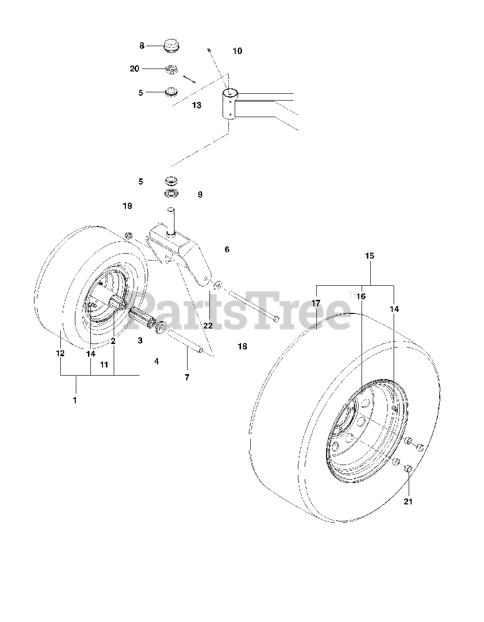 Dixon Lawn Mowers Dixon Ztr Front Tires Dixon Ztr Zero Turn Mower Rear Tires Rims Bolt Pair (E31)