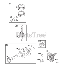 Briggs & Stratton 386447-0475-G1 - Briggs & Stratton Horizontal Engine Crankshaft Group