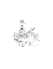 MTD 1P65N0 - MTD Engine 1P65N0 Fuel Tank &amp; Mounting