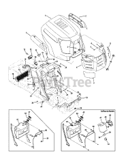 Cub Cadet LTX 1050 VT (13VR91AP009) - Cub Cadet 50" Lawn Tractor (2009) Hood &amp; Dash Assembly