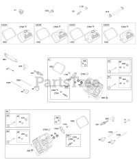 Briggs & Stratton 297440-0153-G2 - Briggs & Stratton Horizontal Engine Cylinder Head, Valves