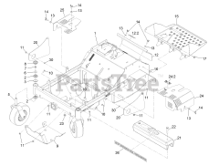 Exmark ARX440GKC24000 - Exmark 24" Stand-On Aerator, Kohler CH440 (SN: 402082300 - 404314158) (2018) Main Frame Assembly