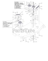 Gravely 991264 (Pro-Turn ZX 60) - Gravely Pro-Turn 60" Zero-Turn Mower, Kawasaki FX (SN: 000101 & Above) Idlers and Sheaves - 60"