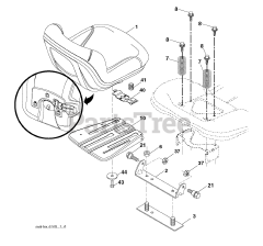 Husqvarna TC 138 (960510124-03) - Husqvarna 38" Garden Tractor (2016-08) SEAT