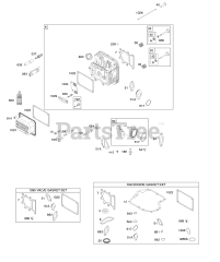 Briggs & Stratton 21B977-0195-E1 - Briggs & Stratton Vertical Engine Cylinder Head, Gasket Set - Engine, Gasket Set - Valve, Intake Manifold, Valves