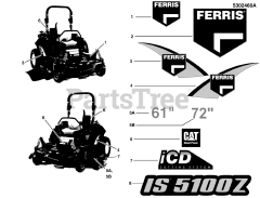 Ferris IS 5100Z (5900507) - Ferris IS5100Z Series Zero-Turn Mower, 33hp Caterpillar Diesel