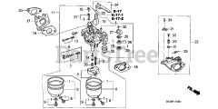 Honda GX340 K1 QXC9/A (GC05) - Honda Engine, Made in Japan (SN: GC05-3600001 - GC05-9999999) CARBURETOR (1)