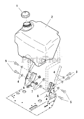 Simplicity 1694494 - Simplicity Pacer 34" Walk-Behind Mower Fuel Tank Group (FI0004)