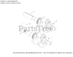 Kohler CH742-3103 - Kohler Command PRO Engine, Basic Version, 25hp, 747cc 01 CrankShaft