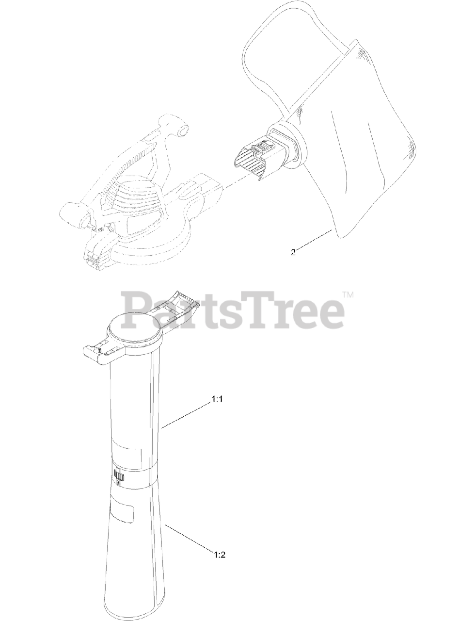 Toro 51626 Toro Leaf Blower Vacuum Mulcher (SN 318000001 318999999