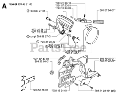 Husqvarna 55 RANCHER - Husqvarna Chainsaw (SN: 20060600001 - 20070500000) CHAIN BRAKE