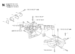 Husqvarna HA 850 - Husqvarna Hedge Trimmer Attachment (SN: 20070100001 - 20090900000) CRANKCASE &amp; CLUTCHDRUM