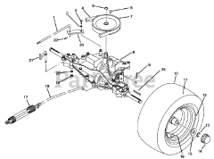 Toro 70080 (10-32) - Toro Recycler Rear-Engine Riding Mower (SN: 049000001 - 049999999) (1994) Rear Axle Assembly
