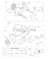 Briggs & Stratton 13L332-0114-F8 - Briggs & Stratton Horizontal Engine Cylinder Head, Valve Gasket Set