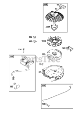 Briggs & Stratton 8P502-0157-H5 - Briggs & Stratton Vertical Engine Flywheel, Ignition, and Starter Group