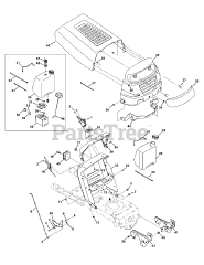 Huskee 13AJ771S231 - Huskee Lawn Tractor (2010) (Tractor Supply) Hood Style 1