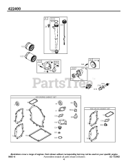 Briggs & Stratton 422437-4030-01 - Briggs & Stratton Horizontal Engine Kit/Gasket Sets - Engine, Kit/Gasket Sets - Valve, Oil