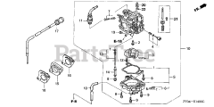 Honda BF15 D4 LGA (BALJ) - Honda Outboard Engine, Made in Japan (SN: BALJ-1100001 - BALJ-1199999) CARBURETOR (MANUAL)