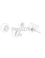 Cub Cadet S6031-KW (53AI8DU6050) - Cub Cadet 60" Tank S Zero-Turn Mower, 31hp Kawasaki Wheel Assembly