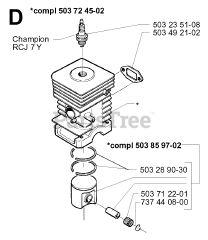 Husqvarna 225 E - Husqvarna Handheld Edger (1997-02) CYLINDER PISTON