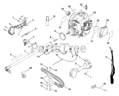 Ryobi RY 52001 A (PC 30) - Ryobi Pole Saw Upper Handle / Air Box Assembly