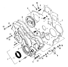 Simplicity 9518 (2097355) - Simplicity Compact Tractor, Diesel Timing Gear - Cover Group (3486I09)