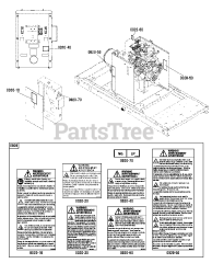 Briggs & Stratton 076151-06 - Briggs & Stratton 48kW Liquid Cooled Home Standby Generator Decals Group - Base