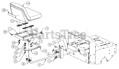 Cub Cadet 504 (590-504-100) - Cub Cadet Sit Down Sulky Seat And Seatpan
