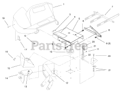 Toro 79301 - Toro 42"/48" Vacuum Bagger for 300 Series Tractors (SN: 200000001 - 200999999) (2000)