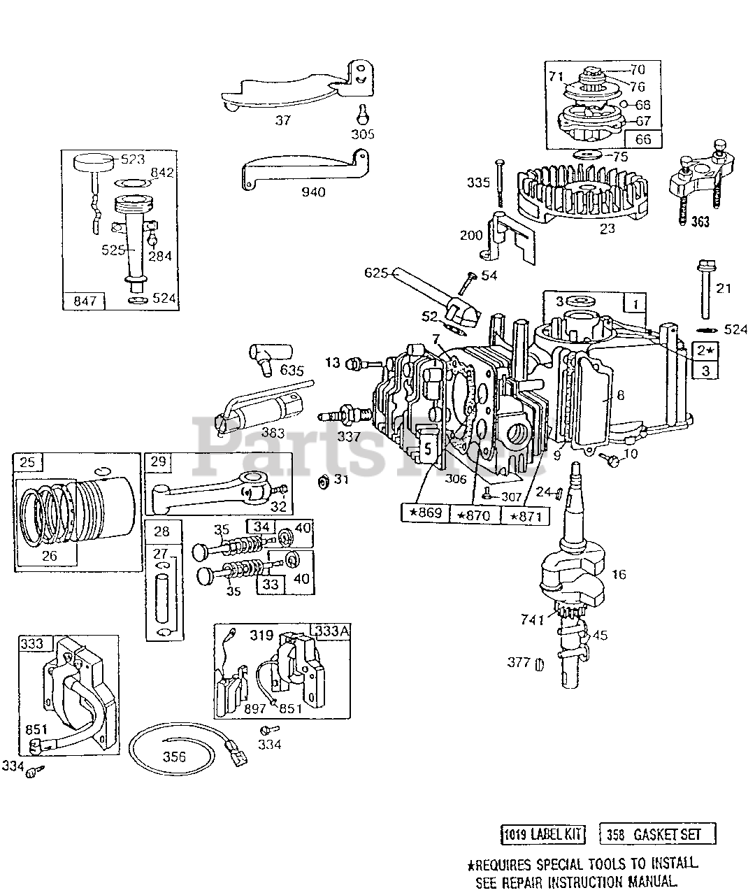 Briggs & Stratton 92502310103 Briggs & Stratton Vertical Engine