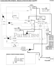 Ferris IS 700Z (5901394) - Ferris IS700Z Series 61" Zero-Turn Mower, 26hp Briggs & Stratton, CARB, Side-Discharge Electrical Schematic - Cranking Circuit - B&amp;S 49R977 Vanguard S/N: 2017954956 &amp; Above