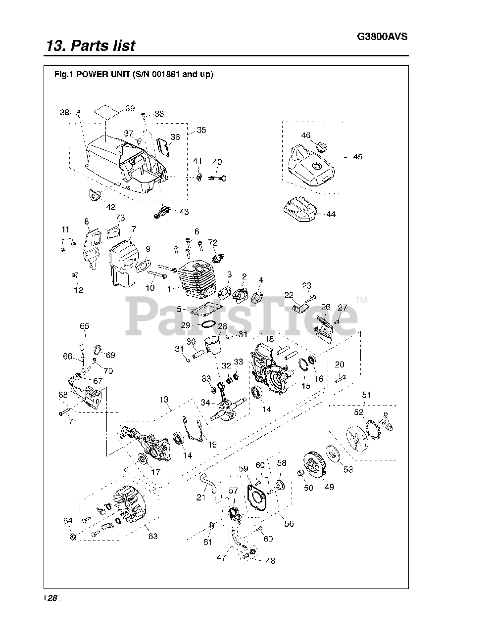 RedMax G 3800 AVS RedMax Chainsaw (SN 001881 & Above) ENGINE Parts