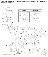 Husqvarna CTH 2542 T (960610218-02) - Husqvarna Lawn Tractor (2009-03) STEERING