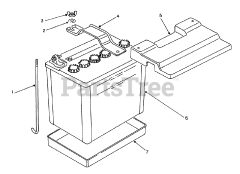 Toro 62040 (T 4000 D) - Toro Generator (SN: 008000001 - 008999999) (1988) Battery Assembly