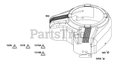 Briggs & Stratton 359775-0005-E1 - Briggs & Stratton Vertical Engine Blower Housing Group