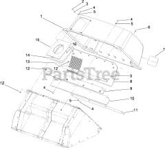 Toro 78541 - Toro 48" DFS E-Z Vac Collection System (SN: 311000001 - 311999999) (2011) Hood Assembly