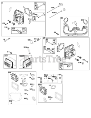 Briggs & Stratton 44U877-0025-G1 - Briggs & Stratton Vertical Engine Cylinder Head Group