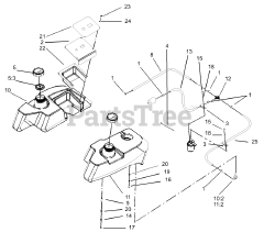 Toro 74225 (Z 253) - Toro 62" Z Master Zero-Turn Mower, Side-Discharge Deck (SN: 230006001 - 230999999) (2003) Fuel System Assembly